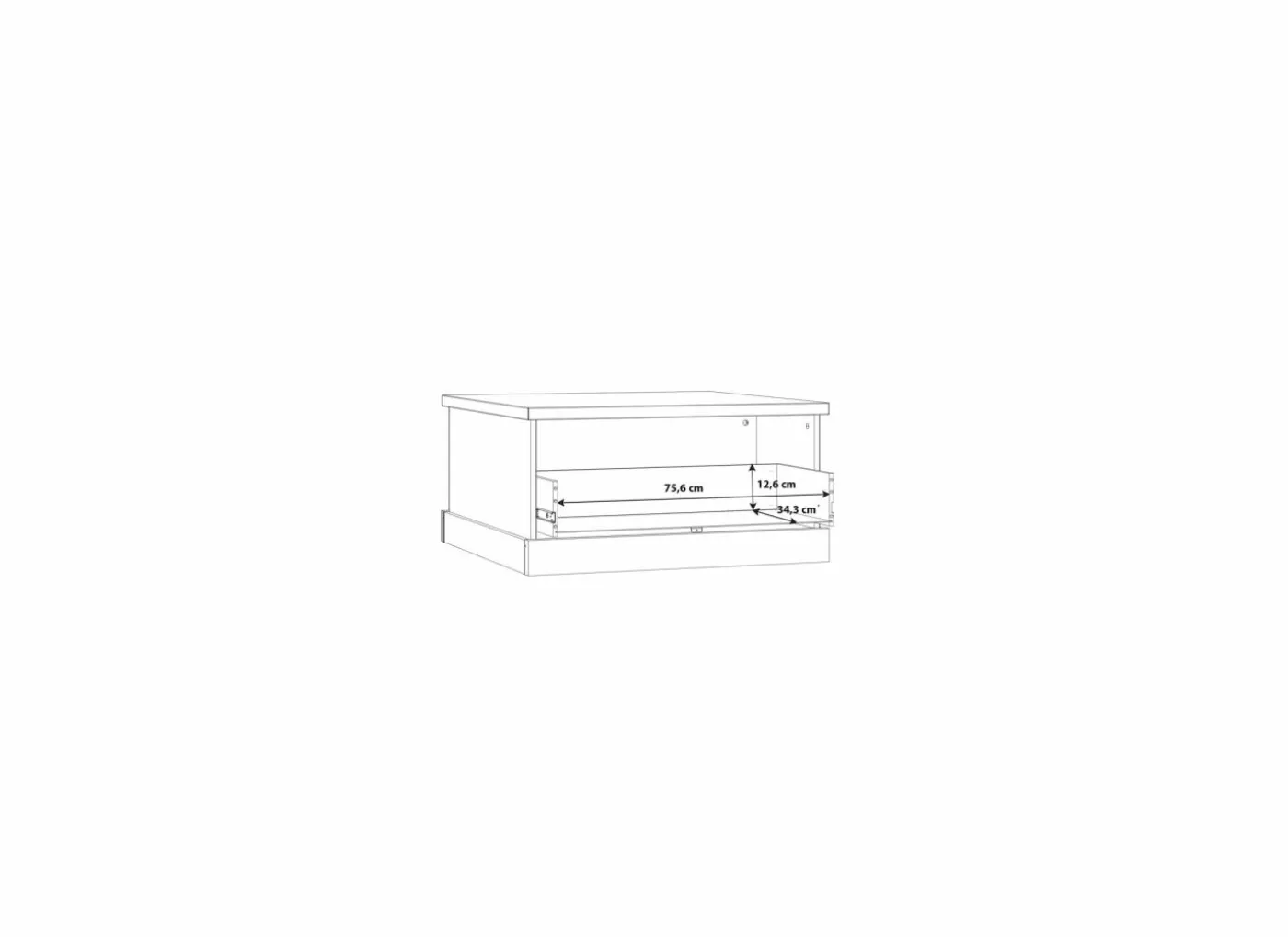 Salontafel Kaszimiro 85x85cm - decor - waterford eik & zwart