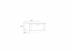 Salontafel Kaszimiro 85x85cm - decor - waterford eik & zwart