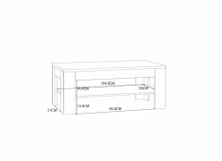 Salontafel Killarney 110x60x46cm - decor - mauvella oak