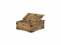 Salontafel Nueva 90x90cm - mango massief - naturel & zwart