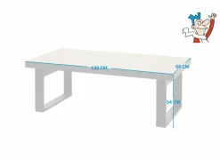 Salontafel Percy 130x68cm - decor - castella eik