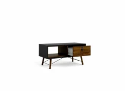 Salontafel Ry 102x49cm - decor - mat zwart & okkernoot