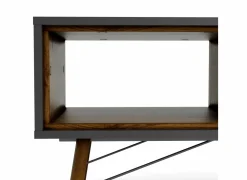 Salontafel Ry 102x49cm - decor - mat zwart & okkernoot