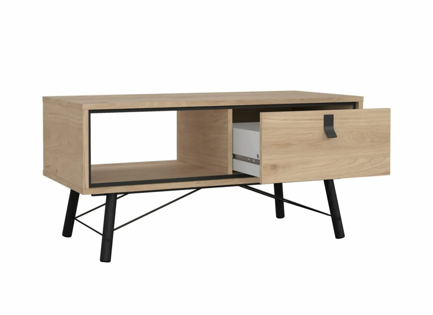 Salontafel Ry 102x49cm - decor - bruin & zwart