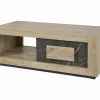Salontafel Sacha 130x65cm - melamine - canyon oak & marble