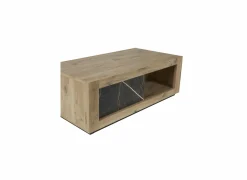 Salontafel Sacha 130x65cm - melamine - canyon oak & marble
