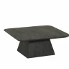 Salontafel Thalia 80x80cm - mango massief - zwart