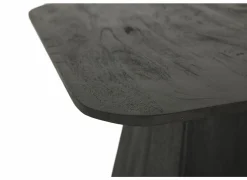 Salontafel Thalia 80x80cm - mango massief - zwart