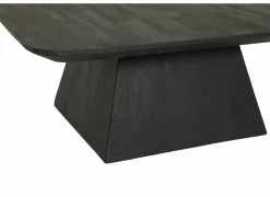 Salontafel Thalia 80x80cm - mango massief - zwart