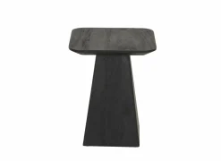 Salontafel Thalia 40x40cm - mango massief - zwart