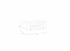 Salontafel Vodol 115x65cm - decor - zand & zwart