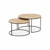 Salontafel Windsor Ø65cm/Ø75cm - lamulux - naturel - set van 2