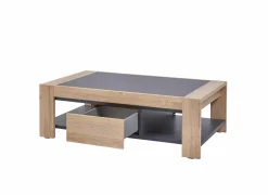 Salontafel 120x70cm - decor - French oak & grijs