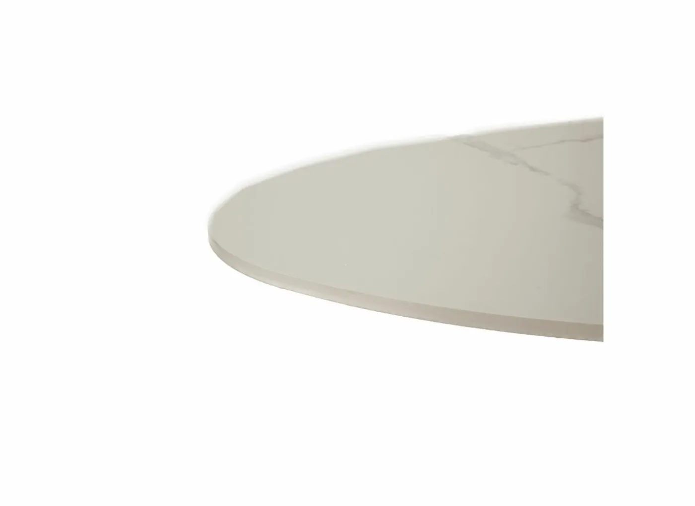 Salontafel 130x65cm - keramiek & metaal - wit