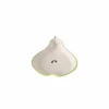 Schaal Peer 19x14cm - keramiek - groen/wit
