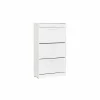 Schoenenkast Bagan 75x29x128cm - melamine - wit