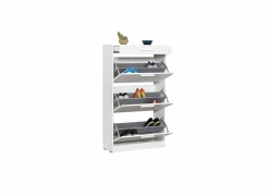 Schoenenkast Bagan 75x29x128cm - melamine - wit