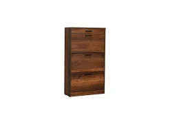 Schoenenkast Bagan 75x29x128cm - melamine - walnoot bruin