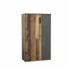 Schoenenkast Boots 69x34x120cm - decor - old wood & donkergrijs