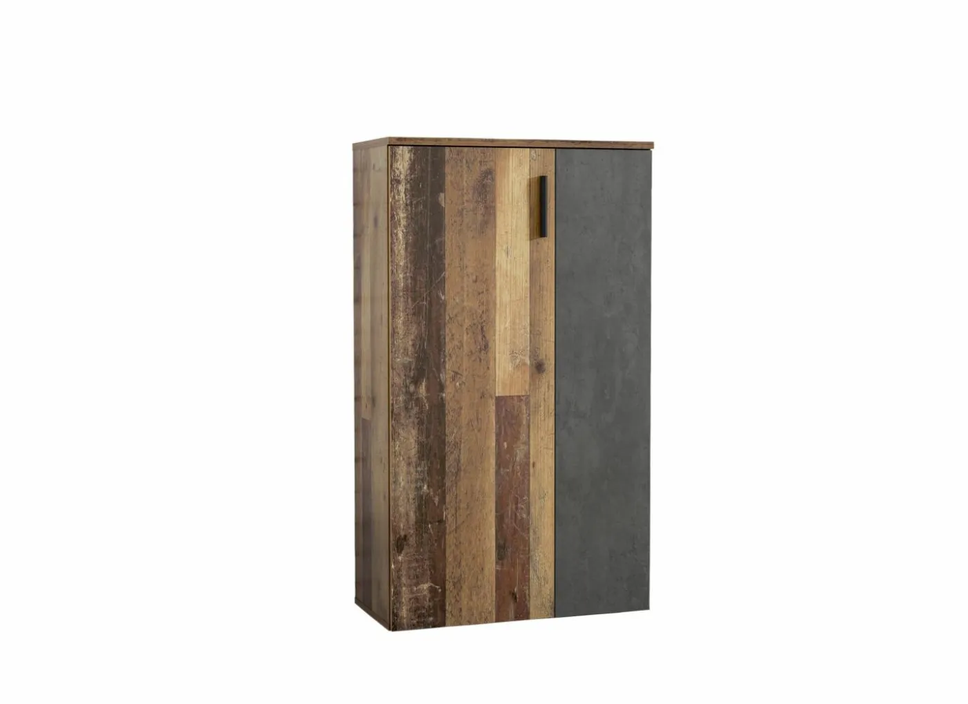 Schoenenkast Boots 69x34x120cm - decor - old wood & donkergrijs