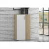 Schoenenkast Boots 69x34x120cm - decor - eik & wit