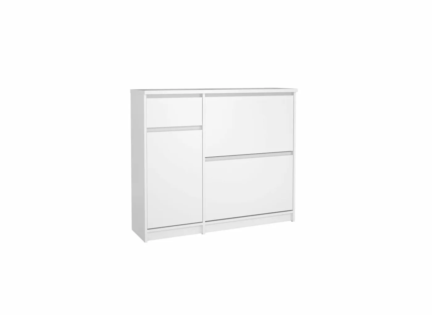 Schoenenkast Naia 109x32x93cm - decor - wit hoogglans