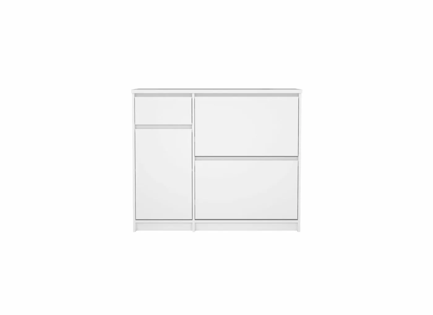 Schoenenkast Naia 109x32x93cm - decor - wit hoogglans