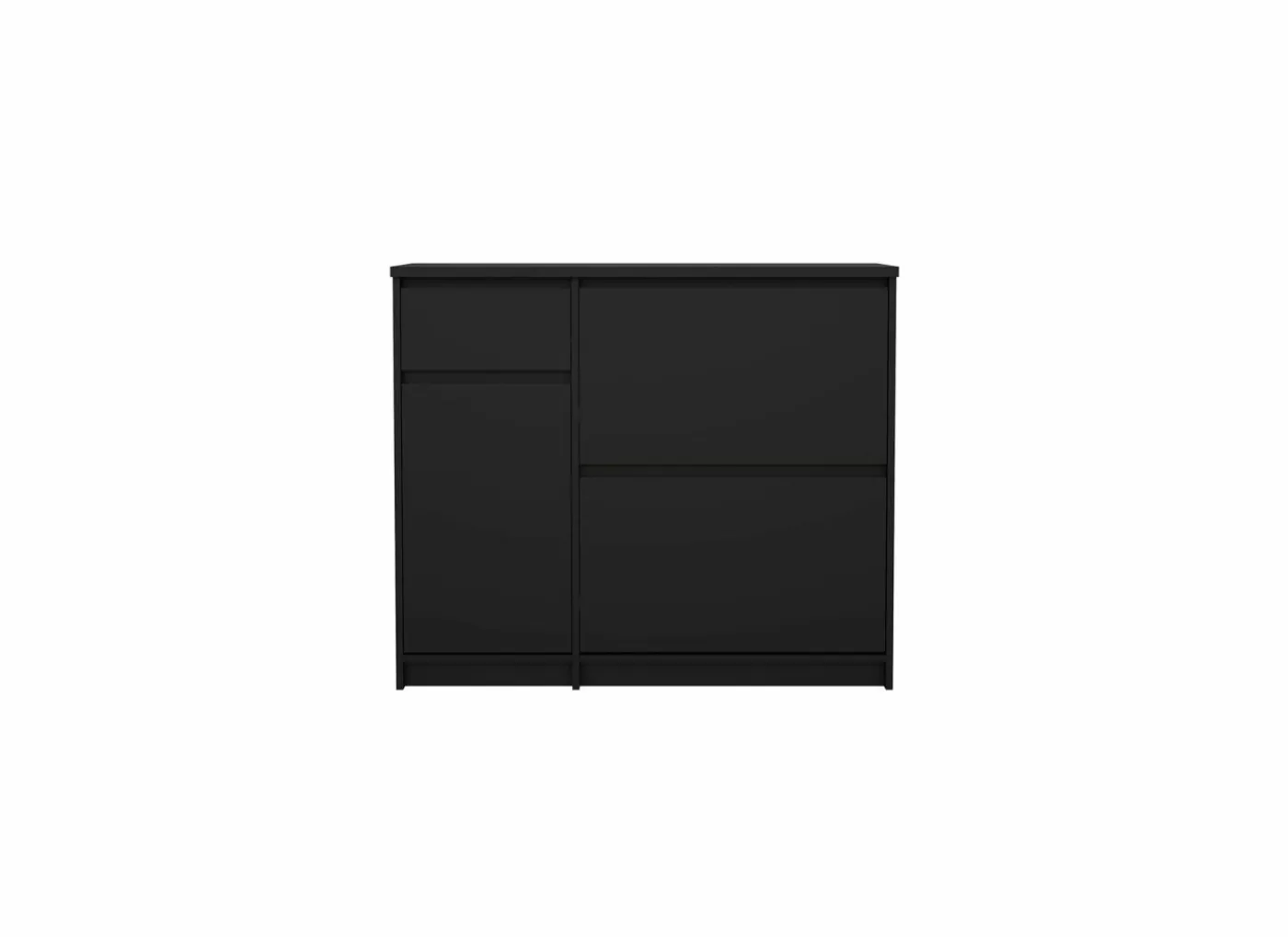 Schoenenkast Naia 109x32x93cm - decor - mat zwart