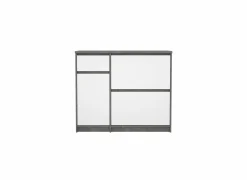 Schoenenkast Naia 109x32x93cm - decor - beton & wit hoogglans
