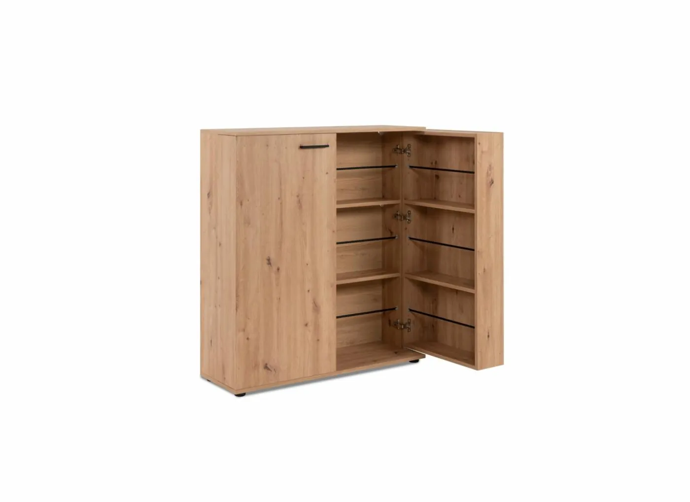 Schoenenkast Satos 100x34x110cm - melamine - artisanale eik