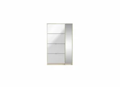 Schoenenkast Shoes 99x24x162cm - decor - eik & wit hoogglans