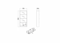 Schoenenkast Shoes 71x24x162cm - decor - eik