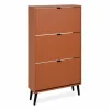Schoenenkast Vigo 70x24x125cm - melamine - terra