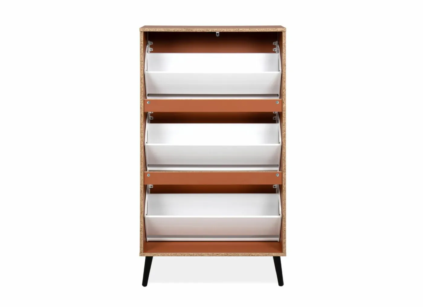 Schoenenkast Vigo 70x24x125cm - melamine - terra