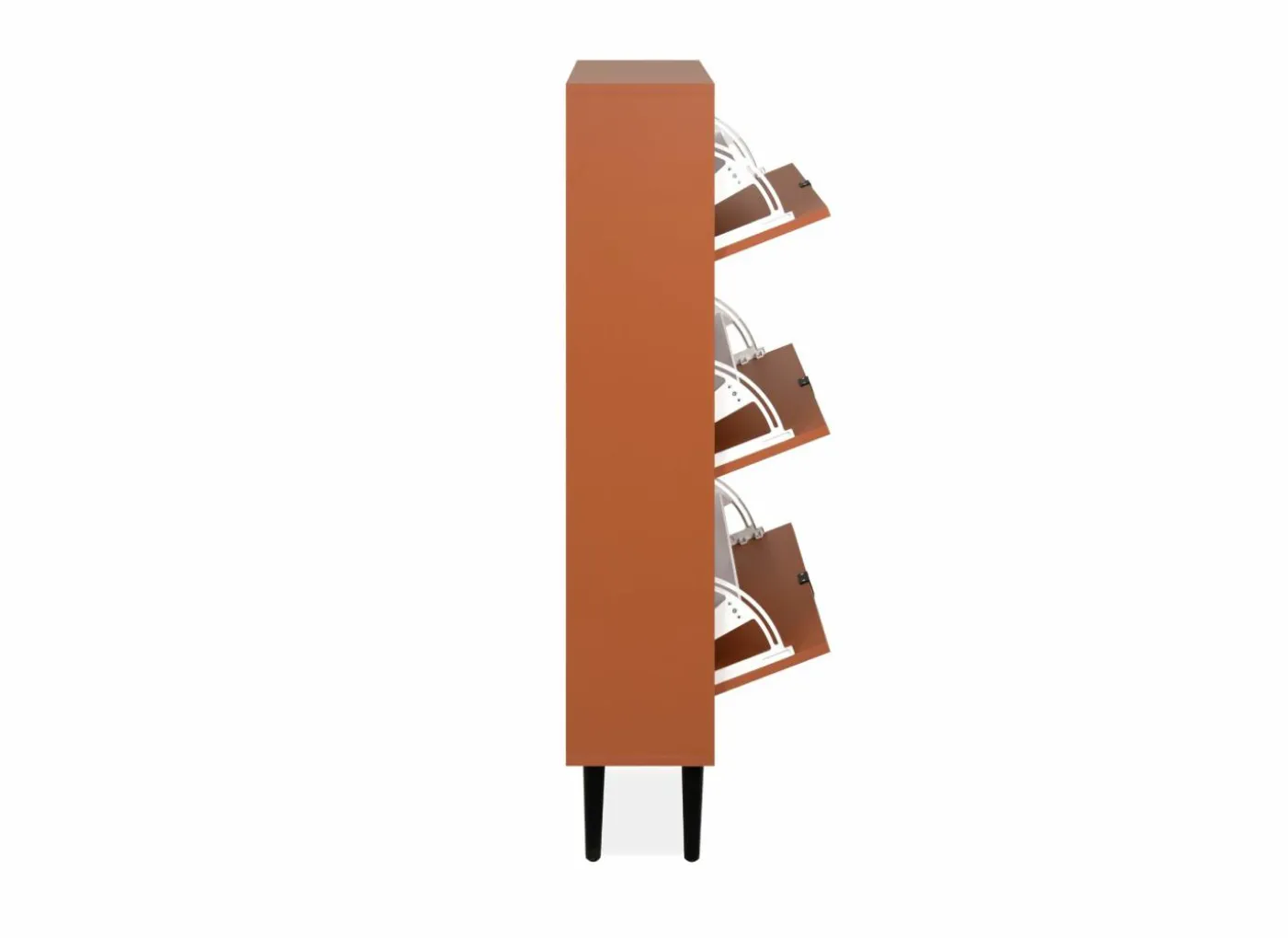 Schoenenkast Vigo 70x24x125cm - melamine - terra