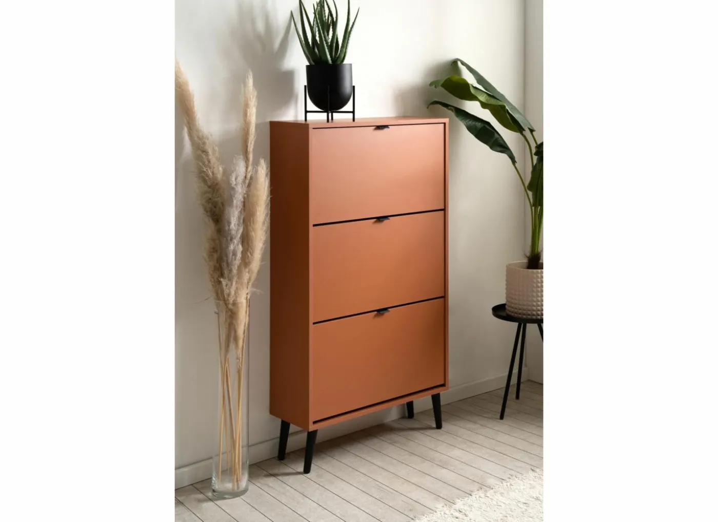 Schoenenkast Vigo 70x24x125cm - melamine - terra