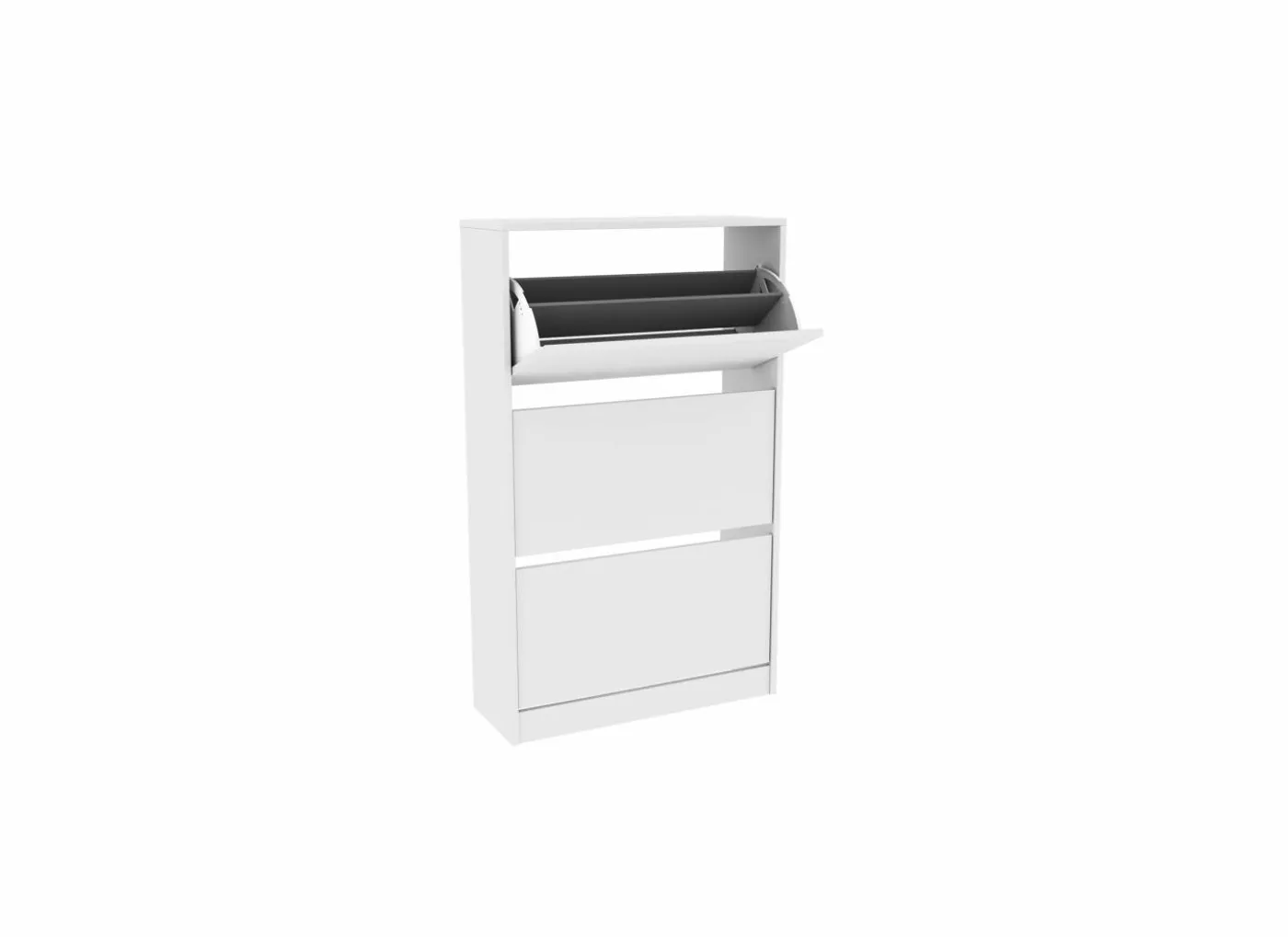 Schoenenkast Wellington 73x26x119cm - melamine - wit