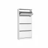Schoenenkast Wellington 73x26x157cm - melamine - wit