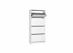 Schoenenkast Wellington 73x26x157cm - melamine - wit