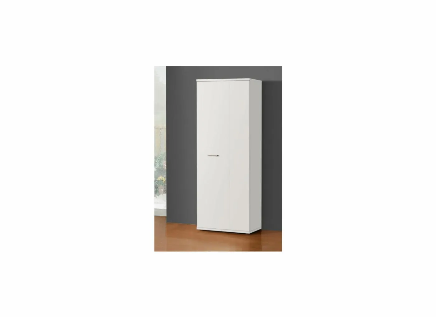 Schoenenkast 69x35x179 - decor - wit