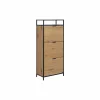 Schoenenkast 56x30x129cm - eik fineer - naturel