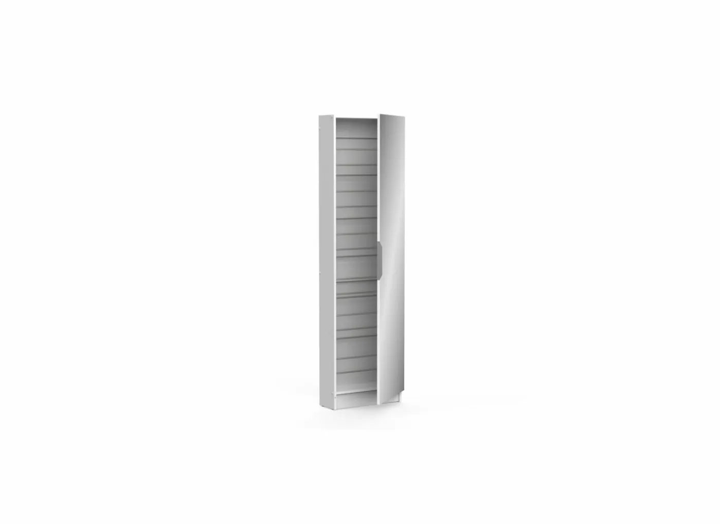 Schoenenkast Zapatero 50x20x181cm - decor - mat wit