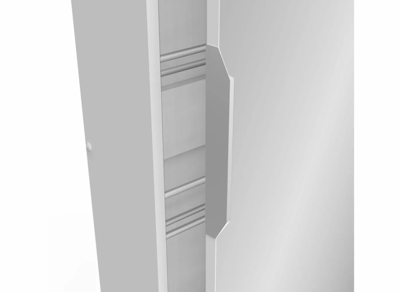 Schoenenkast Zapatero 50x20x181cm - decor - mat wit