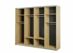 Schuifdeurkast Clara 250cm - melamine - golden oak