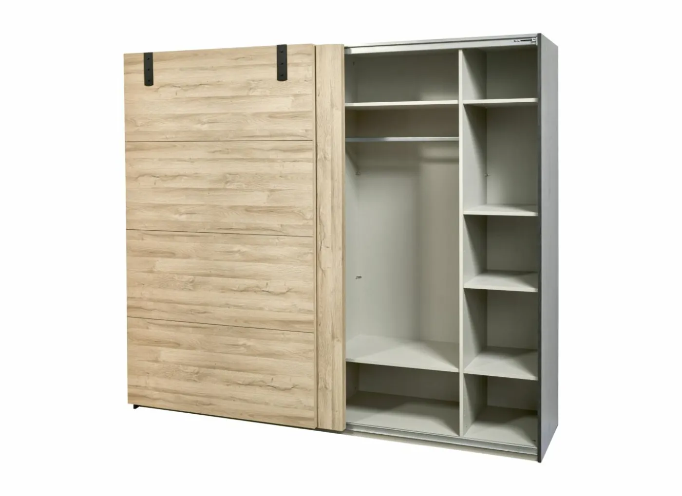 Schuifdeurkast 245cm - decor - Franse eik