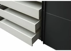 Schuifdeurkast 300cm - decor - zwart