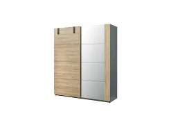 Schuifdeurkast 188cm - decor - Franse eik