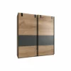 Schuifdeurkast Dublin 135cm - decor - grafiet