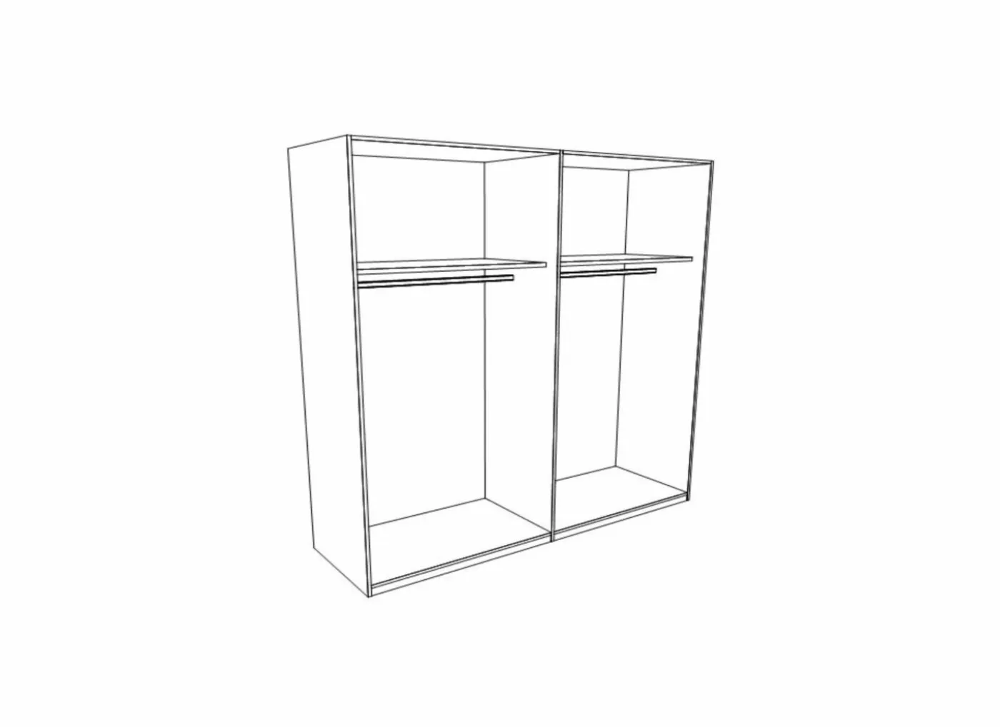 Schuifdeurkast Easyplus 225cm - decor - sonoma eik