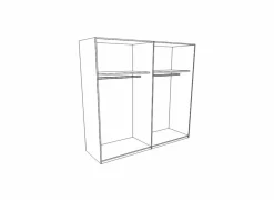 Schuifdeurkast Easyplus 225cm - decor - grafiet